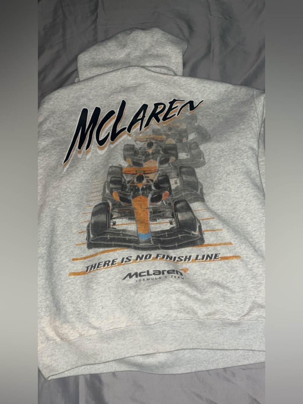☆McLaren Men's Gray Graphic Hoodie – Racing Print